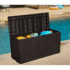 Dark brown Marvel Plus 71 Gallon Resin Deck Box LX4632