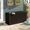 Dark brown Marvel Plus 71 Gallon Resin Deck Box LX4632