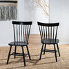 Black Matanna Solid Wood Windsor Back Side Chair (Set of 2)