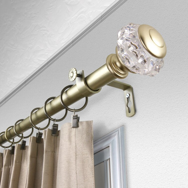 2.88" H x 48" W x 3.63" D Matney Adjustable 1" Curtain Rod (Set of 2)
