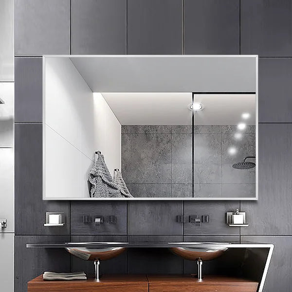 38" x 26" Silver Matthews Bathroom / Vanity Mirror