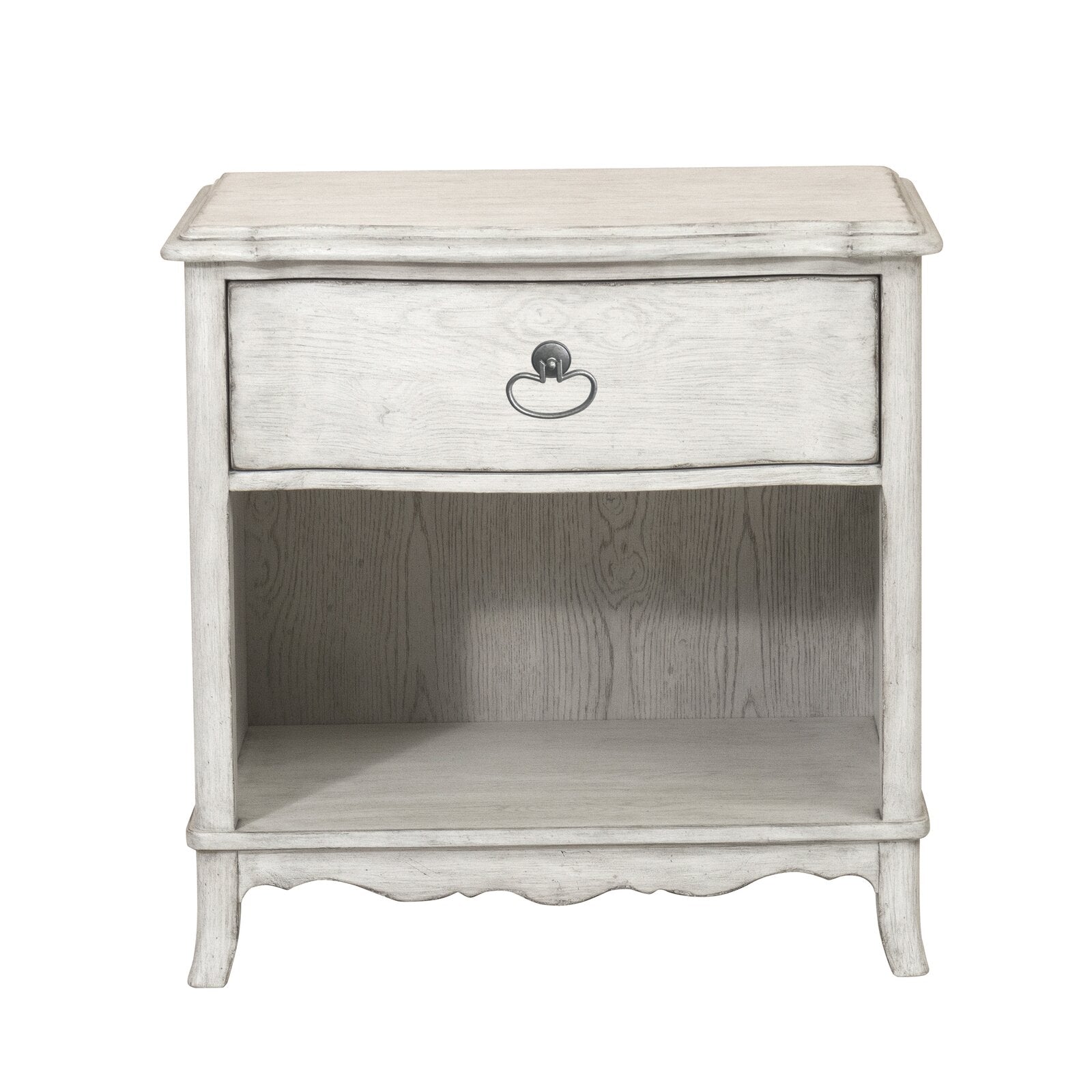 White Mauricio 1 Drawer Bedside Table TTR464