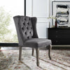 Set of 2 - Mccafferty Tufted Velvet Upholstered Side Dining Chair, Gray (#K3970 - 2 BOXES)