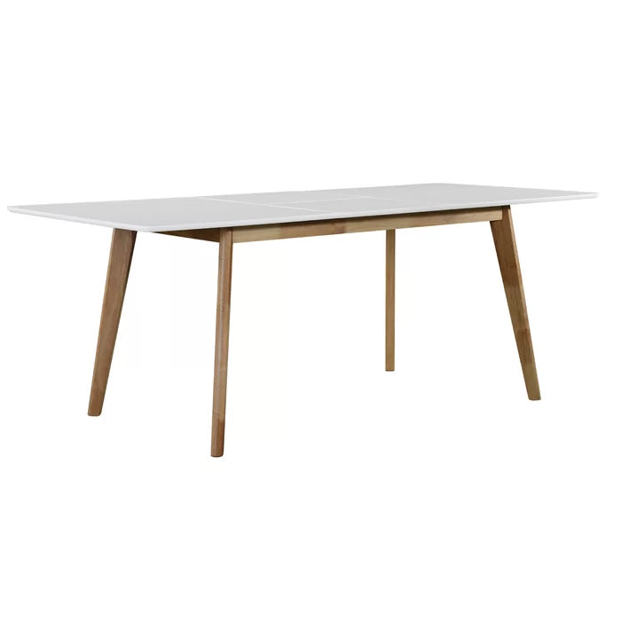 White/Natural Mccaffrey Extendable Dining Table