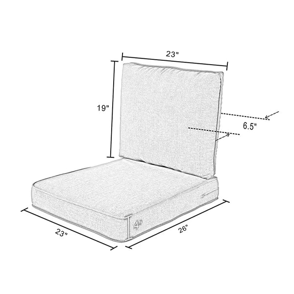 24" W x 24" D Mccay Latitude Run® 1 - Piece Outdoor Seat/Back Cushion (SET OF 3) (2 BOXES)