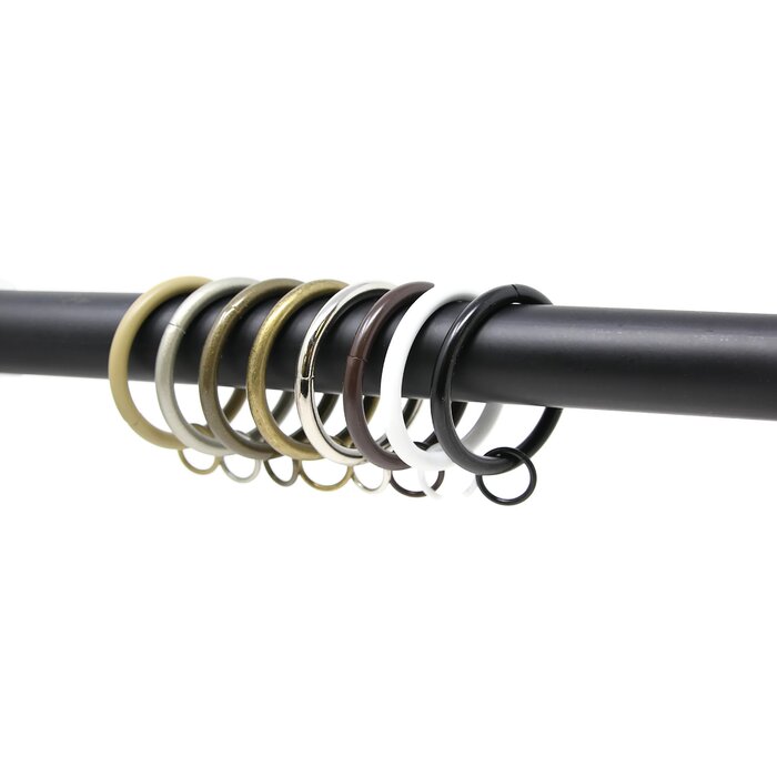 2.2" Diameter Bronze Mcclain Metal Curtain Rings (Set of 14)