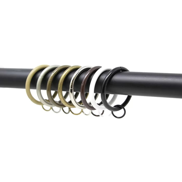 2.2" Diameter Bronze Mcclain Metal Curtain Rings (Set of 14)