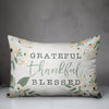 Mccrae Grateful Thankful and Blessed Spring Floral Lumbar Pillow