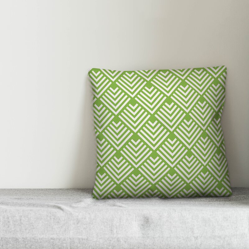 16" x 16" Cream/Green Mccubbin Geo Arrow Indoor/Outdoor Throw Pillow (Set of 2)