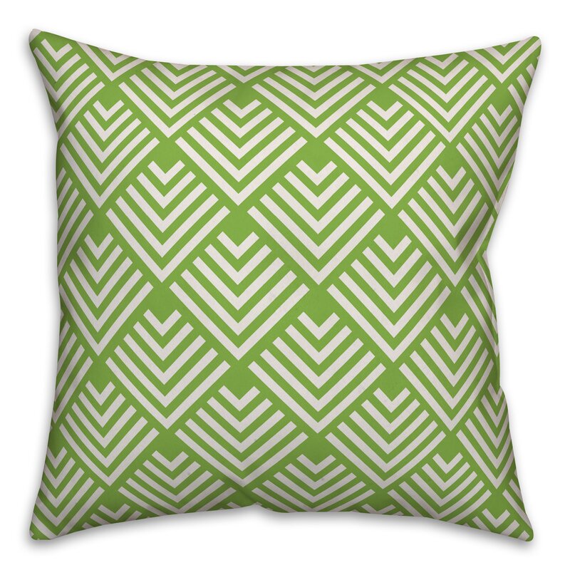 16" x 16" Cream/Green Mccubbin Geo Arrow Indoor/Outdoor Throw Pillow (Set of 2)