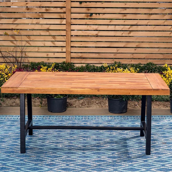Mcgahan Acacia Solid Wood Dining Table – Salvage & Co Indy