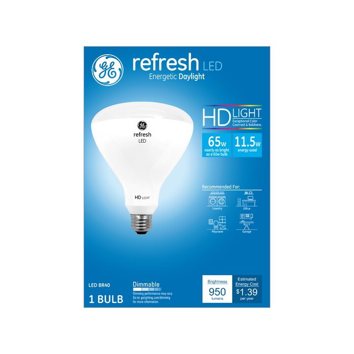105 Watt (65 Watt Equivalent), BR40 LED, Dimmable Light Bulb, (5000K) E26/Medium (Standard) Base (Set of 3) EE530