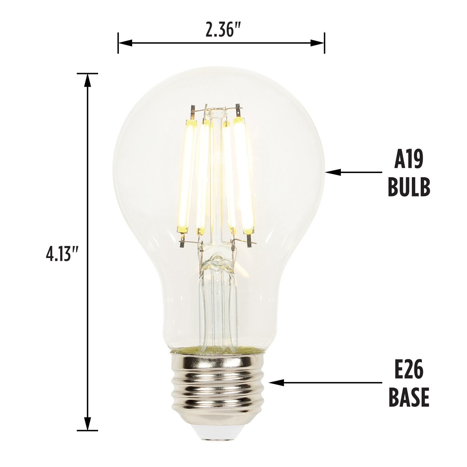 5136100 6.5 Watt (60 Watt Equivalent), A19 LED Dimmable Light Bulb, Warm White E26/Medium (Standard) Base (Set of 10) TTR555