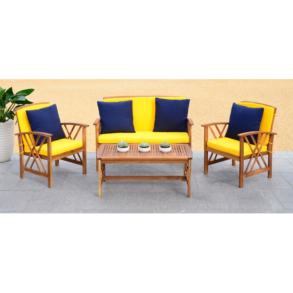 Medora 4 Piece Sofa Seating Group with Cushions #LX2059