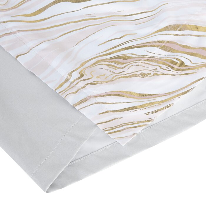 Melodie Abstract Blackout Thermal Grommet Single Curtain Panel (Set of 2) #HA1008
