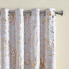 Melodie Abstract Blackout Thermal Grommet Single Curtain Panel (Set of 2) #HA1008