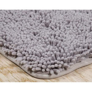 Memory Foam Shag 2 Piece Bath Rug Set - Gray (#190)