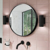 24'' x 24'' Black Menahan Makeup / Shaving Mirror