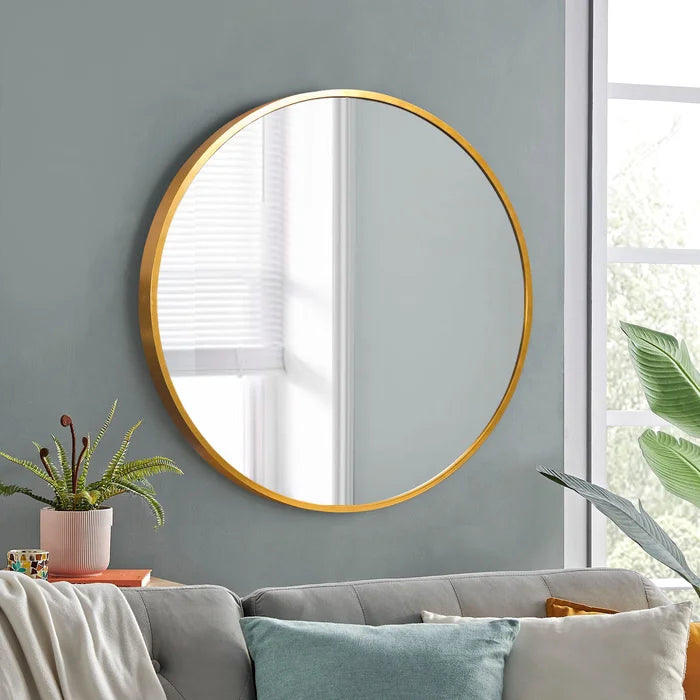 28'' x 28'' Gold Menahan Makeup / Shaving Mirror