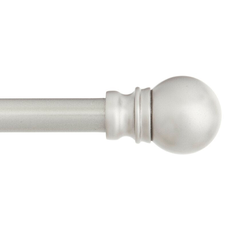 48" - 86" Brushed Nickel Mendoza Single Curtain Rod K8427