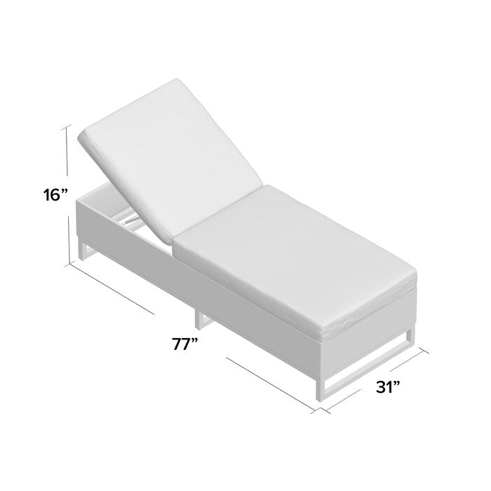 Menifee Reclining  Chaise Lounge with Cushion, White K7193