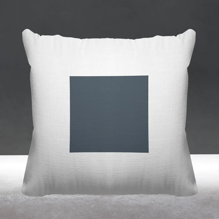 17.25" x 17.25" Gray Menut Outdoor Square Pillow Cover & Insert