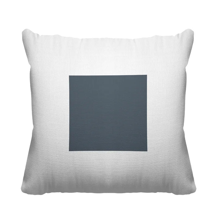 17.25" x 17.25" Gray Menut Outdoor Square Pillow Cover & Insert