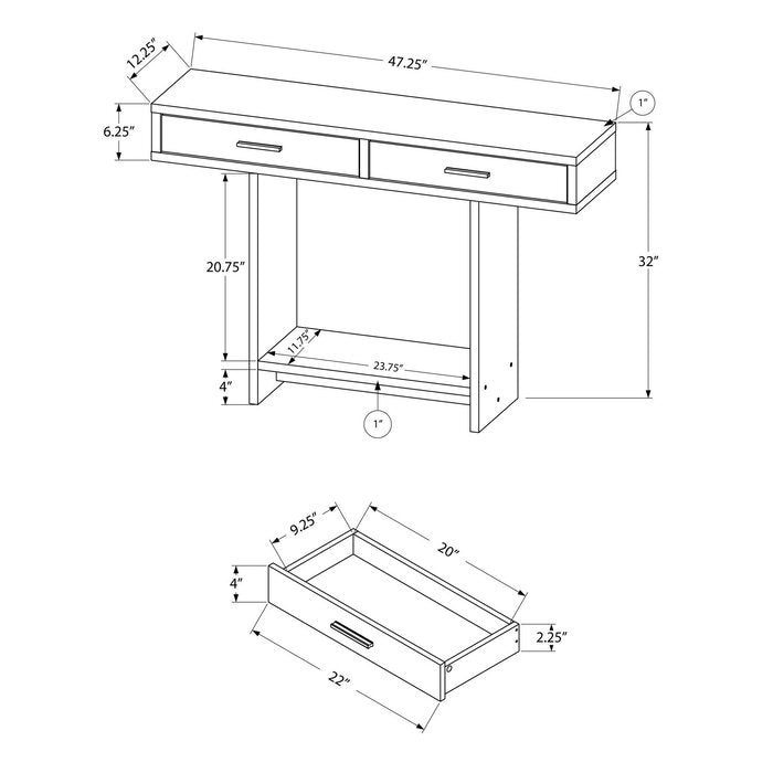 Black/Dark Gray Merced 47" Console Table LX4425