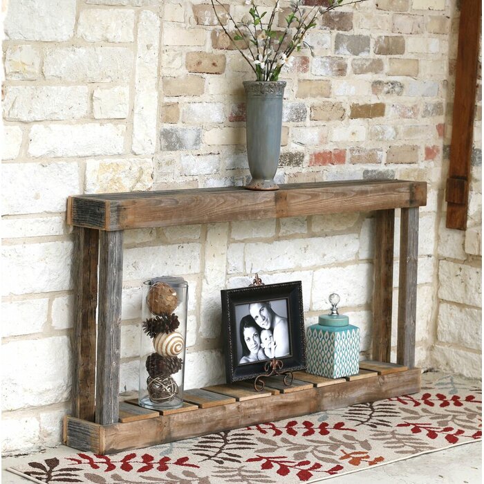Natural Merkle 60'' Solid Wood Console Table – Salvage & Co Indy