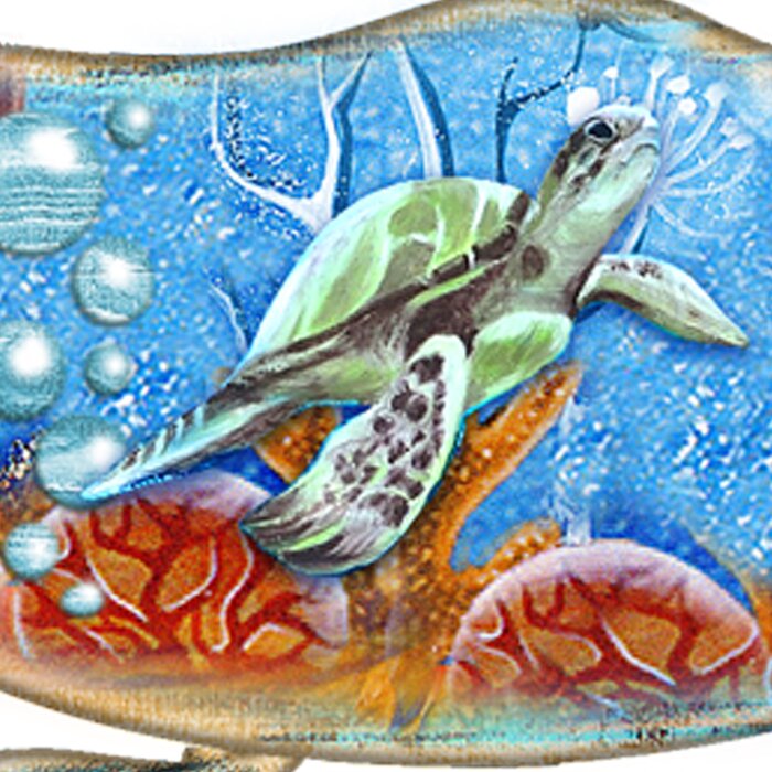 14" H x 24" W x 0.75" D Mermaid Wall Decor