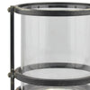 6.96'' H x 6.18'' W x 6.18'' D Black Metal Tabletop Hurricane Holder TTR259