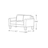Load image into Gallery viewer, Celestia Microfiber / Microsuede 56.3&quot; Flared Arms Loveseat (HA626)