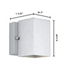 Middlebury 1 - Light Dimmable Aluminum Flush Mounted Sconce, 4.69 x 4x4.25
