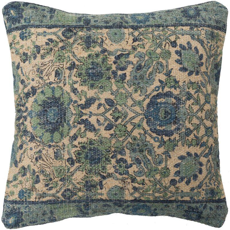 Blue Middlesbrough Floral Throw Pillow Cover LC503