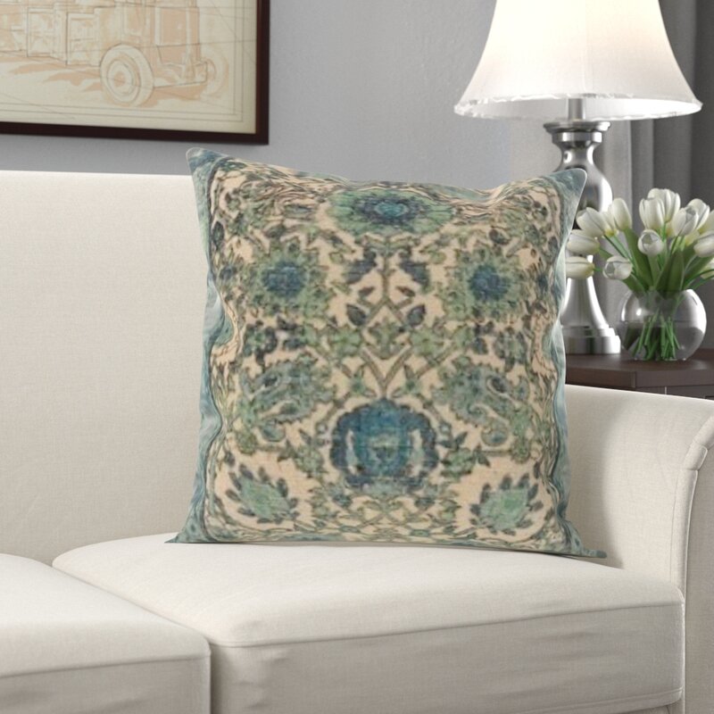 Blue Middlesbrough Floral Throw Pillow Cover LC503