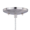 Milano Satin Nickel Mini Pendant Ceiling Light Blue Glass