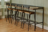 Farm House Industrial Console Bar Table & 4 Chairs