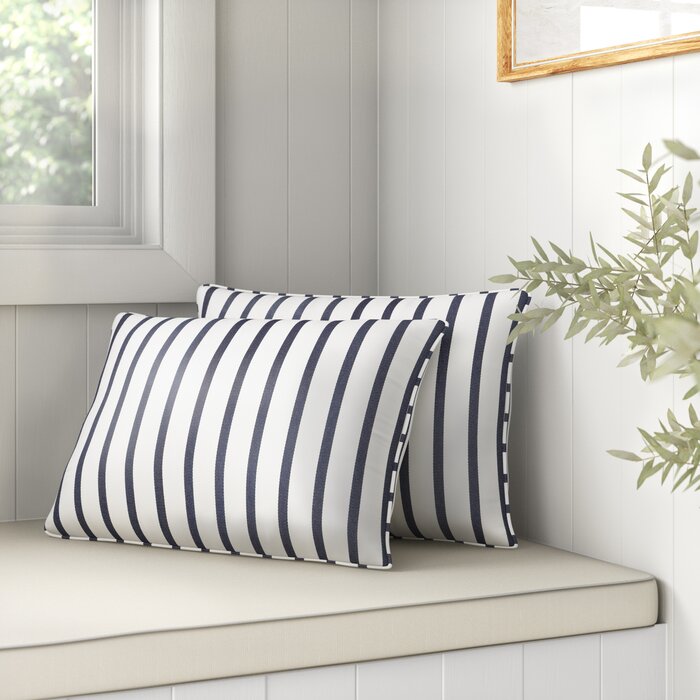 13"H x 20"W Millie Indoor/Outdoor Sunbrella Lumbar Pillow (Set of 2)
