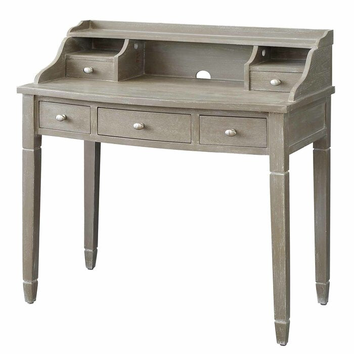 Milone Desk with Hutch in Maple Brown