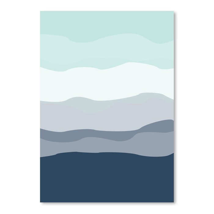 Mint Navy Abstract Poster Gallery Graphic Art (#378)