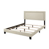 Beige King Misael Tufted Low Profile Standard Bed