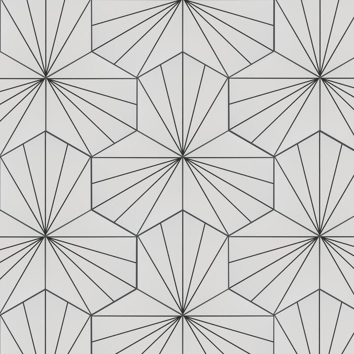 6 BOXES - Misha 9" x 10" Porcelain Patterned Wall & Floor Tile - 67.14 Square Feet **10 Additional Pieces (26.8 square feet) Included** (#K6714 - 6 BOXES)