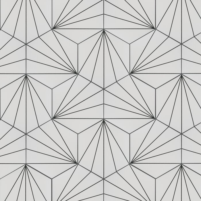 6 BOXES - Misha 9" x 10" Porcelain Patterned Wall & Floor Tile - 67.14 Square Feet **10 Additional Pieces (26.8 square feet) Included** (#K6714 - 6 BOXES)