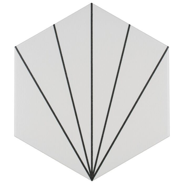 6 BOXES - Misha 9" x 10" Porcelain Patterned Wall & Floor Tile - 67.14 Square Feet **10 Additional Pieces (26.8 square feet) Included** (#K6714 - 6 BOXES)