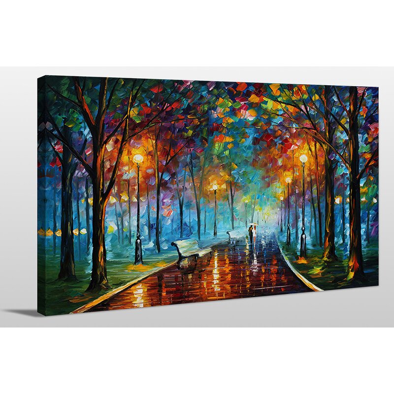 28" H x 48" W x 1.5" D Misty Mood by Leonid Afremov - Wrapped Canvas Print