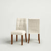 Beige Mitzi Tufted Linen Side Chair (Set of 2)