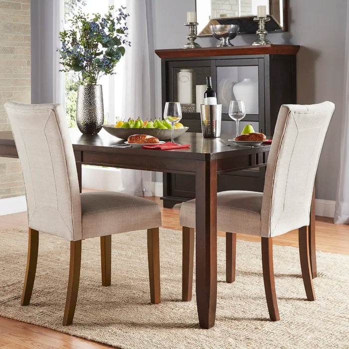 Beige Mitzi Tufted Linen Side Chair (Set of 2)