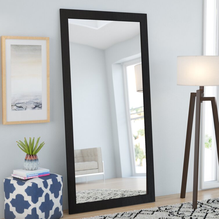 Black Modern & Contemporary Mirror, 70" H x 31" W