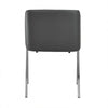 Dark Grey Leatherette Dining Chair (Set of 2)