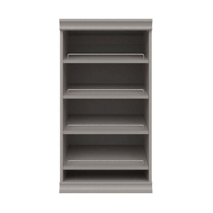 Taupe Modular Storage 21.38" W Shoe Shelf Unit with 4 Shelves